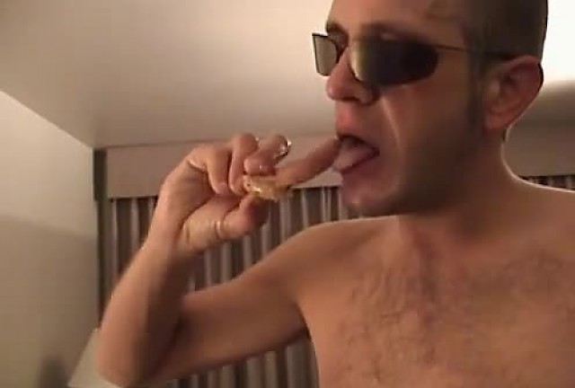 Tony eats a Cookie with Cum
